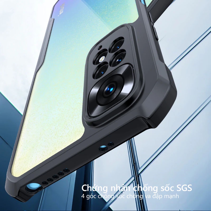 Ốp lưng XUNDD Redmi Note 11 / 11S 4G / 11 Pro / 11 Pro Plus Mặt lưng trong suốt, Viền TPU, Chống sốc