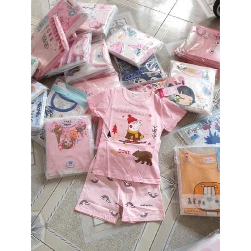 Đồ Bộ Cotton 💖𝑭𝑹𝑬𝑬𝑺𝑯𝑰𝑷 💖Xuất Hàn Size Nhí Bảng Màu Mới