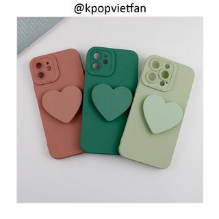 Popsocket giá đỡ điện thoại pop up in MỊN trái tim màu trơn pastel