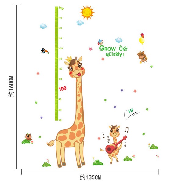 Decal thước đo hươu con vui nhộn