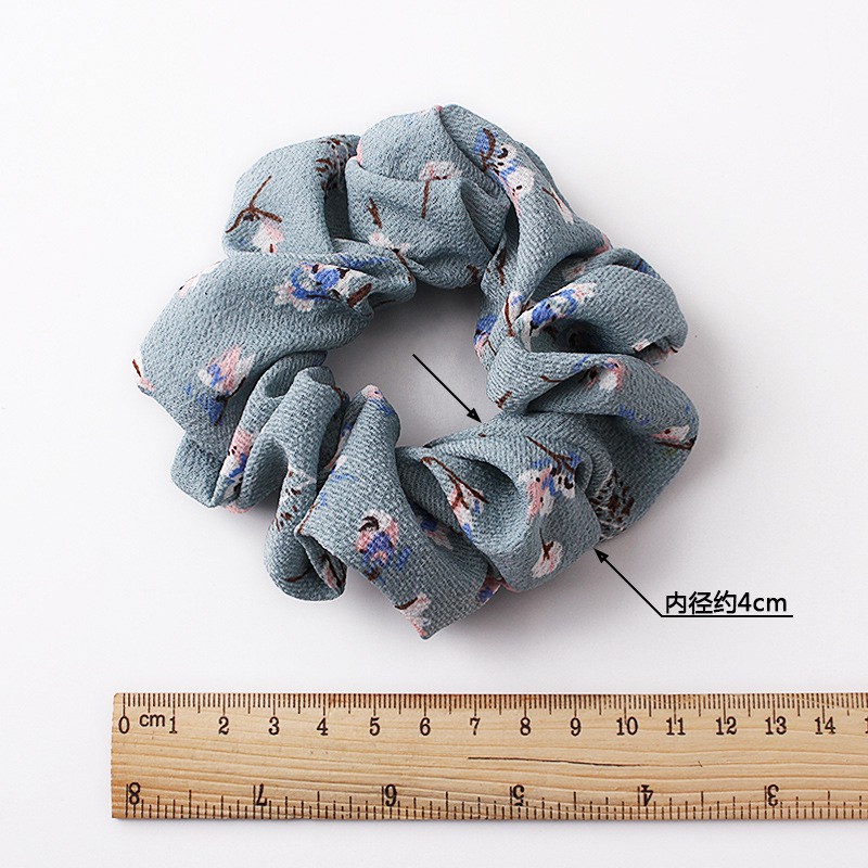 Đồ cột tóc vải chiffon họa tiết hoa xinh xắn C164A