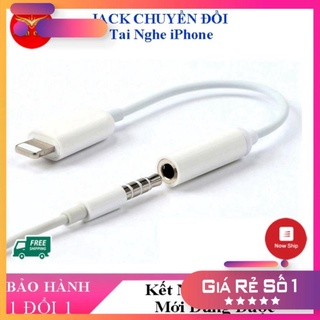 Jack chuyển đổi 1 cổng chuyển đổi chân sạc thành chân tai nghe 3.5mm lightning sang 3.5mm cho iphone có mic