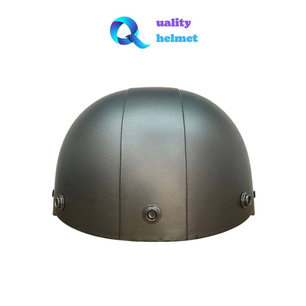 Mũ bảo hiểm nón sơn nửa đầu 1/2 cao cấp màu xám có lỗ thông gió hàng chính hãng