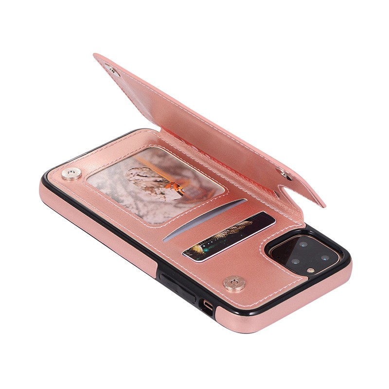 Bao Da Nắp Gập Có Ngăn Đựng Thẻ Cho Iphone 12 Mini 11 Pro Max