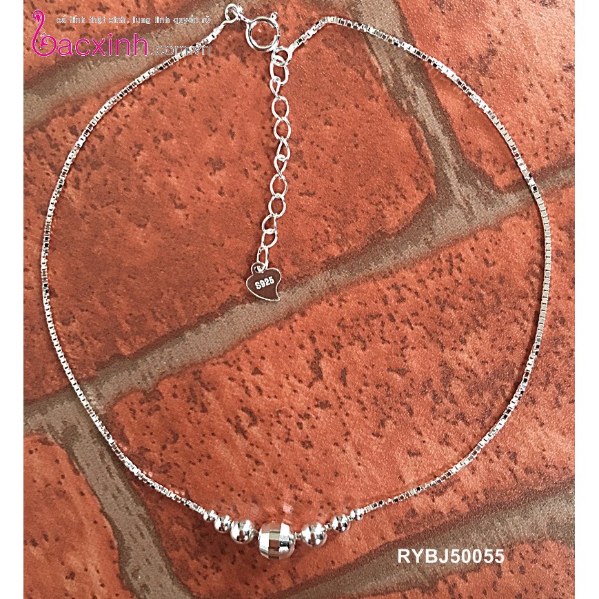 Lắc chân bạc Ý 925 Bạc Xinh Huệ Ngân- Hình cầu lấp lánh RYBJ50055 | BigBuy360 - bigbuy360.vn