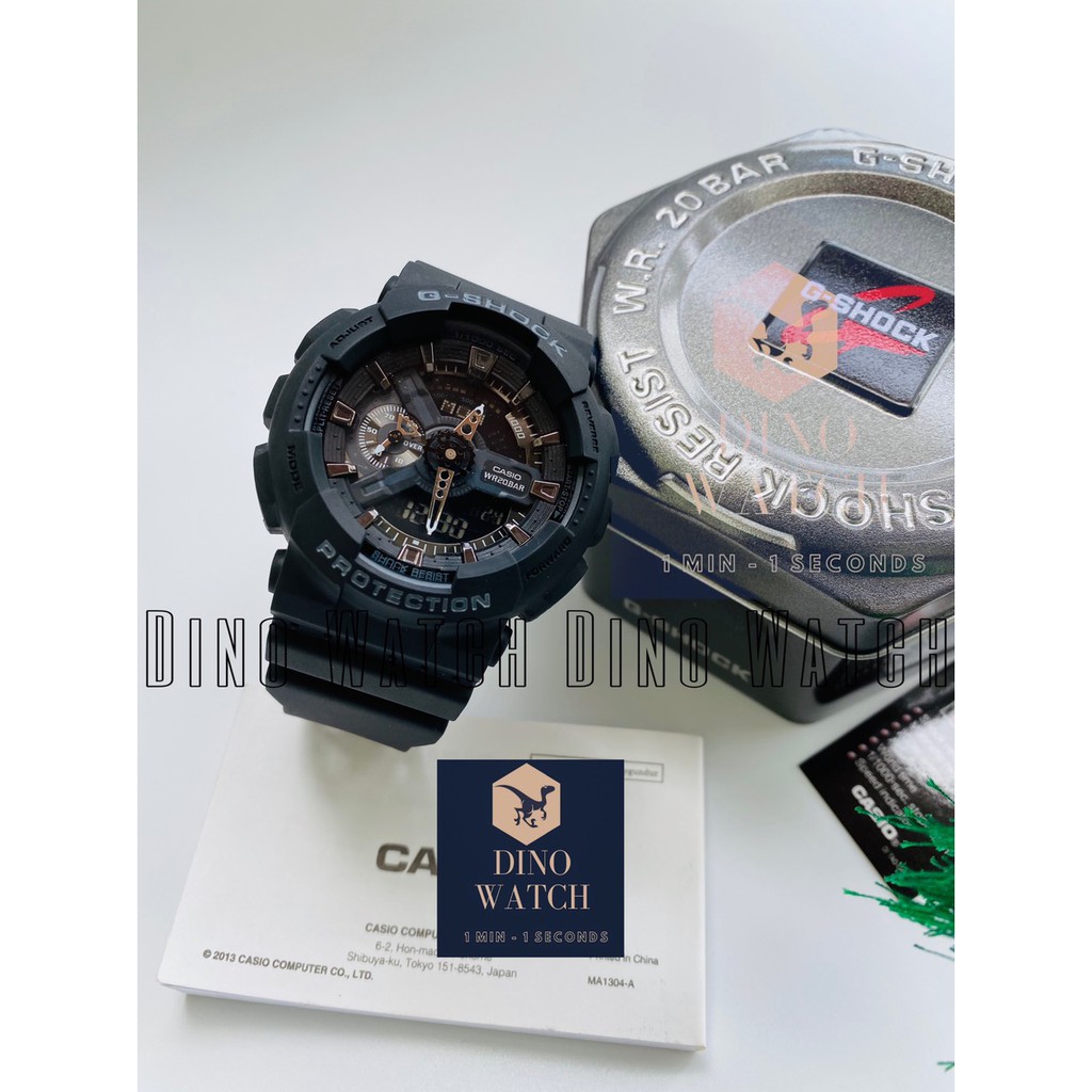 COOL NGẦU - MẠNH MẼ - ĐỒNG HỒ NAM G_SHOCK GA-110 -1B , MÀU ĐEN NHÁM FULLBOX HÃNG