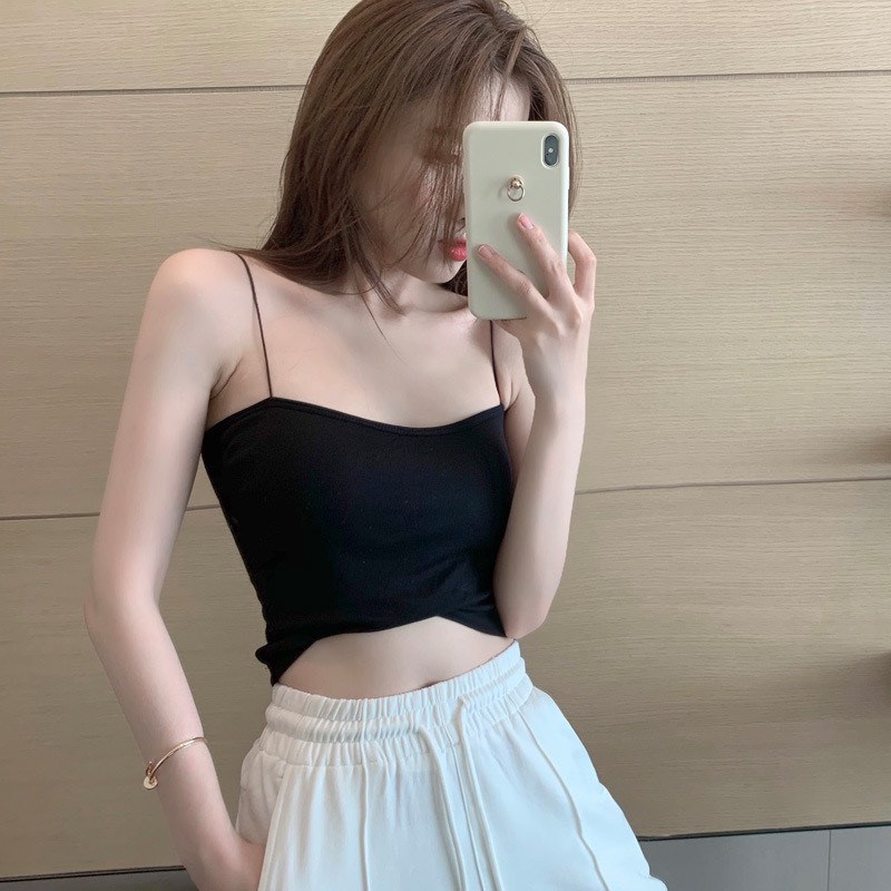 Áo Bra 2 Dây Cotton - Áo Lót Dáng Lửng Siêu Hot AL52