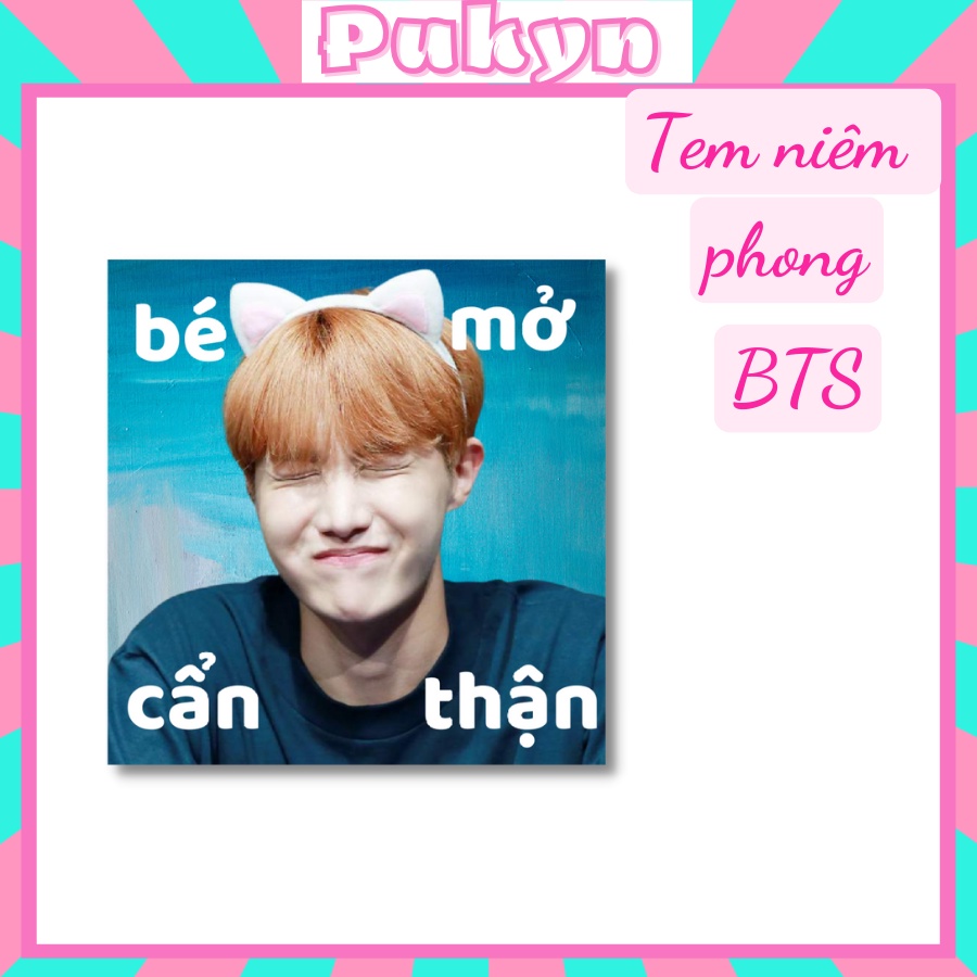 Nhãn dán BTS tem niêm phong sticker hộp thank you sản phẩm ghi chú Pukyn NP01