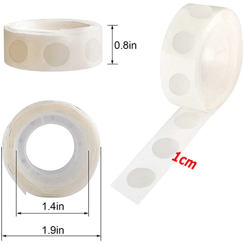 100 viên / 1 roll balloon double-sided tape dot magic glue liền mạch đồ dùng tiệc siêu dính trong suốt phụ kiện globos