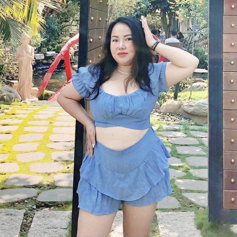 SET BIGSIZE [Siêu Rẻ] ÁO CROP QUẦN GIẢ VÁY