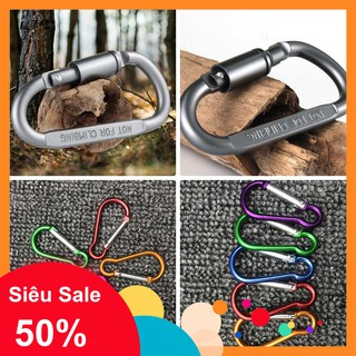 Móc khóa nhôm carabiner hình chữ d