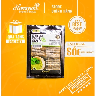 Bột măt nạ trà xanh thải độc Detox Skin Mask  Mini 30Gram Hanayuki - Chính hãng 100%
