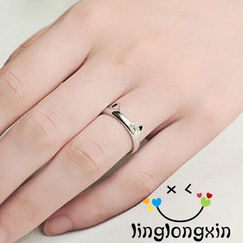 Nhẫn Bạc Hình Tai Mèo Dễ Thương Cho Nữ