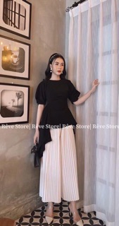 SET ÁO ĐEN BÈO QUẦN LỬNG PLI