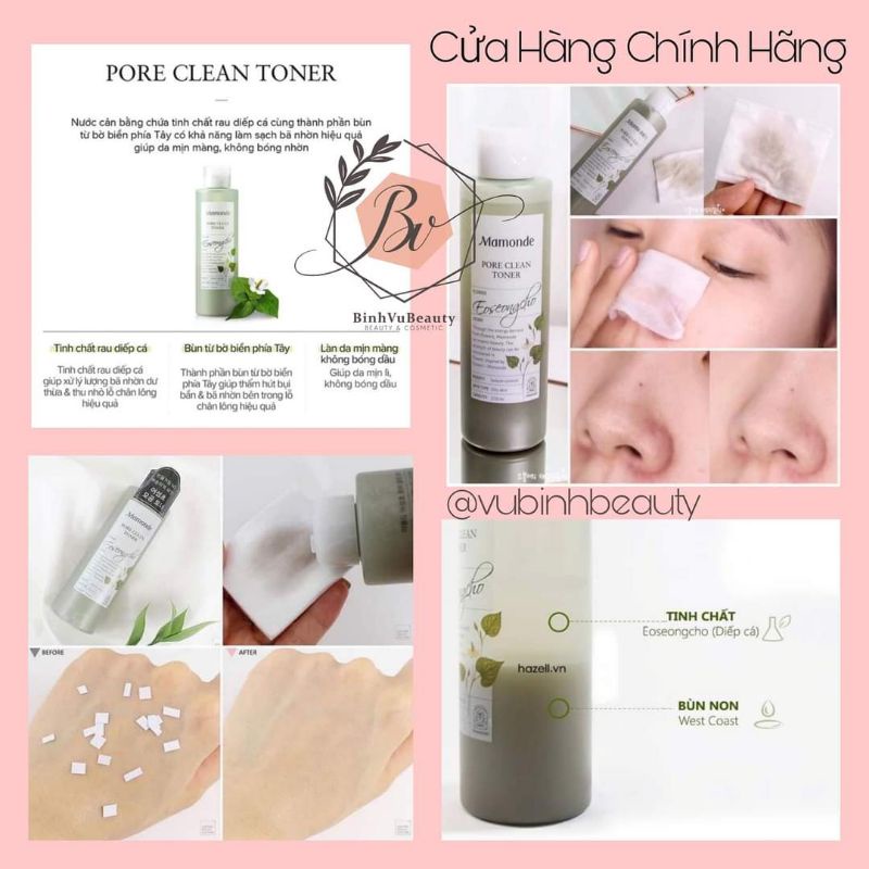 Nước hoa hồng Toner diếp cá mamonde 250ml