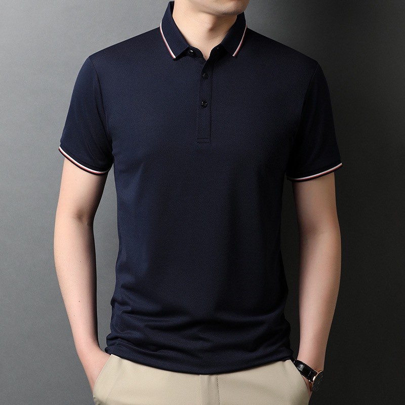 Áo Thun Nam Nữ Polo Cổ Trụ Kẻ Viền 218 Chất Mát Co Dãn 4 Chiều Cực Đẹp - Hazo