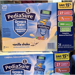 Thùng 24 Chai Sữa Nước Pediasure Grow & Gain Hương Vani (Mẫu Mới) 237ml - Mỹ