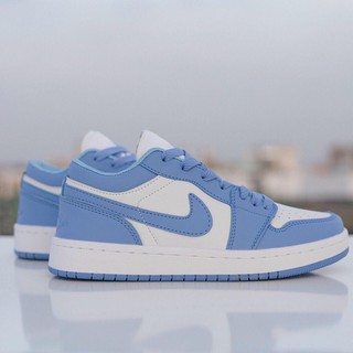 Giày Sneaker Nam Nữ Giày Air Jordan 1 JD1 Low Xanh Dương Cổ Thấp Đế Khâu
