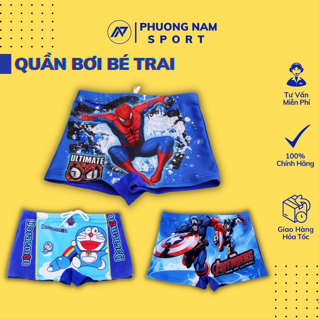 Quần bơi bé trai siêu nhân nhện chất liệu bền đẹp cao cấp chống thấm nước tốt