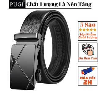 Thắt lưng nam da chống nước,dây nịt nam khóa chống gỉ độ bền cao thời trang PUGI - R29
