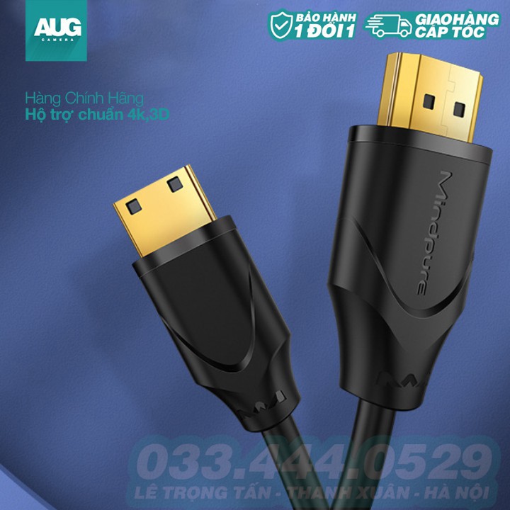 SIÊU RẺ | Dây Cáp HDMI to Mini HDMI MINDPURE