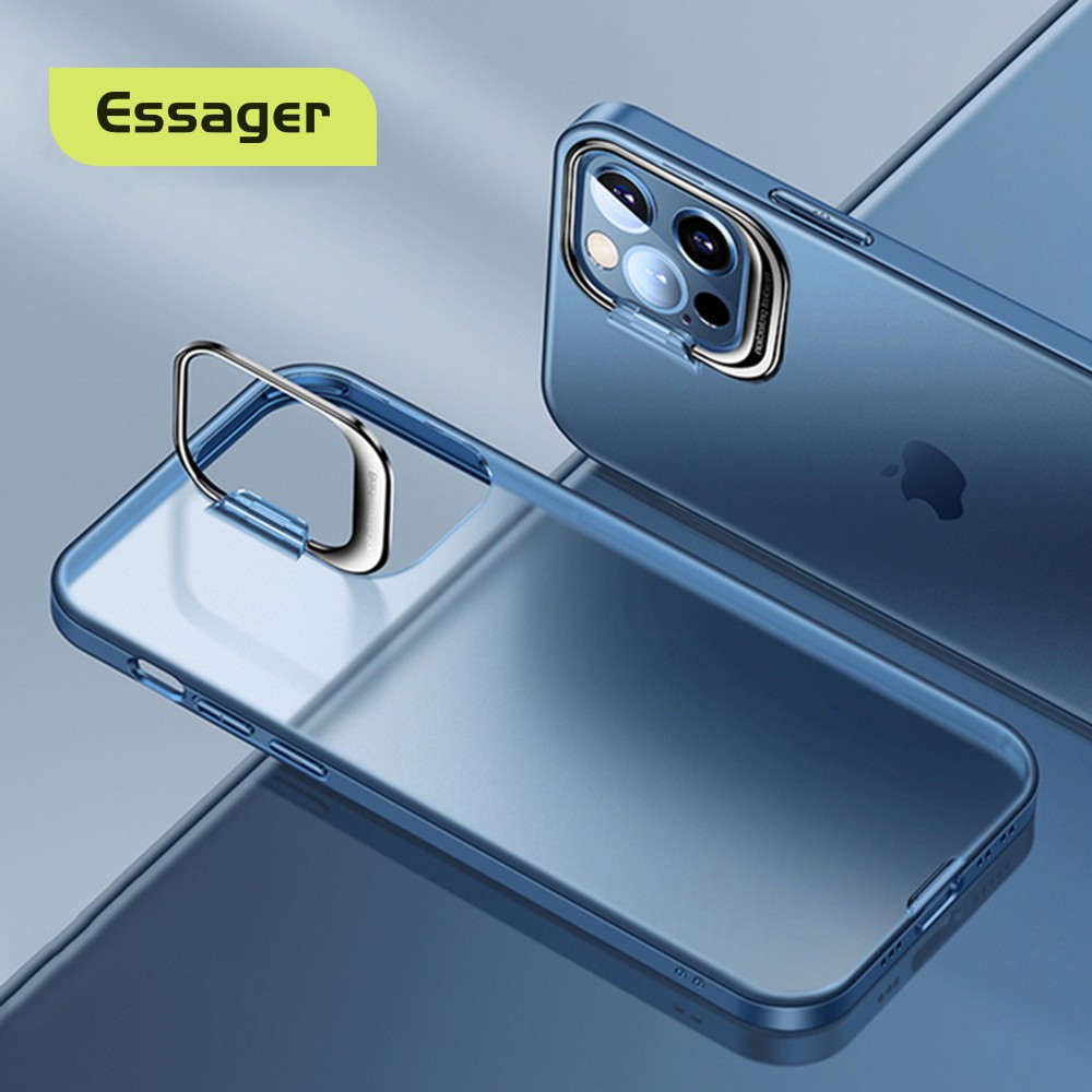 Ốp Điện Thoại Essager Cho Iphone 12 11 Pro Max Mini Tpu Siêu Mỏng Mềm Mạ Điện Mặt Nhám