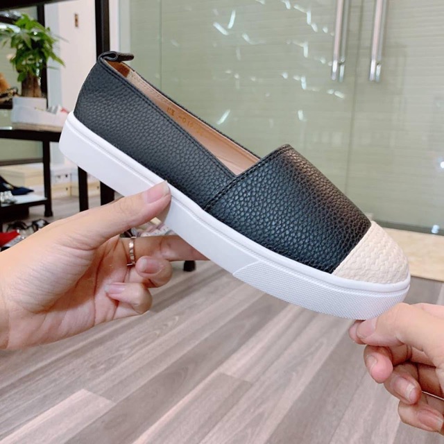 [Kèm ảnh thật] BÁN SỈ GIÀY NỮ I GIÀY SLIP ON DA SẦN MŨI BỌC CÓI ZAZA SIÊU HOT HIT