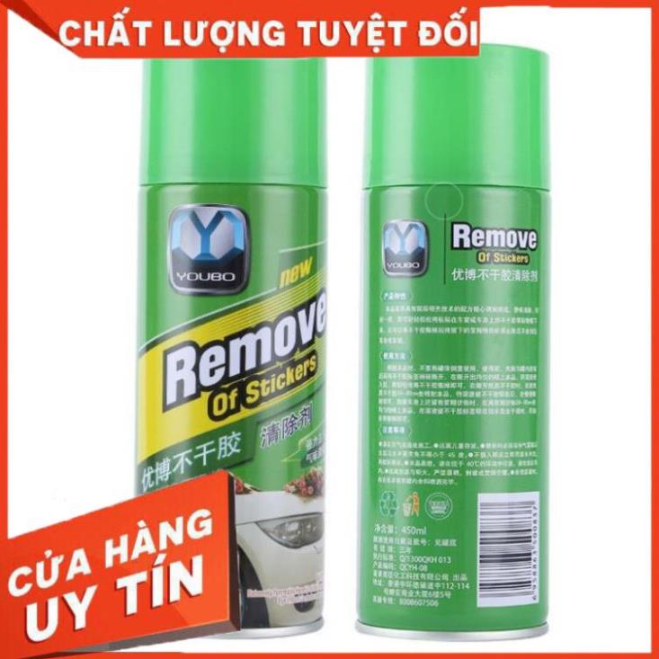 Chai Xịt Tẩy Keo, Nhưa Đường, Băng Dính, Vết Bám Khó Rửa Trên Xe Máy, Ô Tô Remove of sticker 450ml