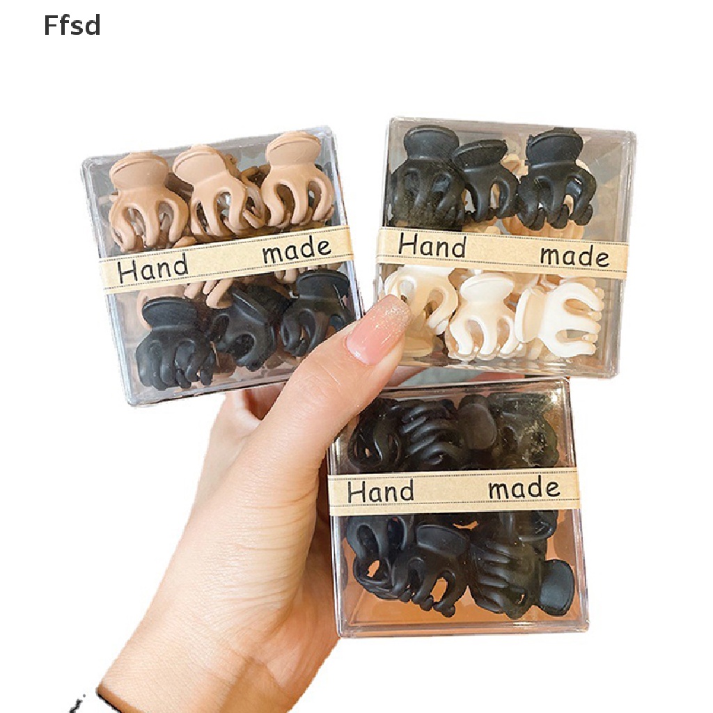 Bộ 10 Kẹp Tóc Mini Bằng Nhựa Nhám Chống Chảy Xệ Dễ Thương