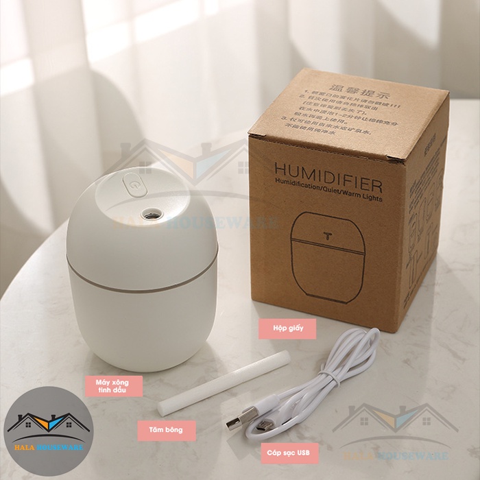 Máy Xông Tinh Dầu Mini -Máy Tạo Ẩm Phun Sương - Khuếch Tán Tinh Dầu Tạo Hương Thơm, Xua Đuổi Côn Trùng