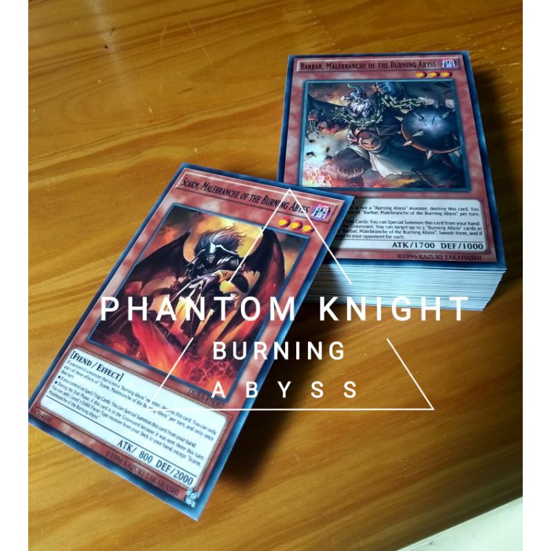 [BÀI IN][BÀI YUGIOH] PHANTOM KNIGHT BURNING ABYSS DECK 2021 IN HAI MẶT.
