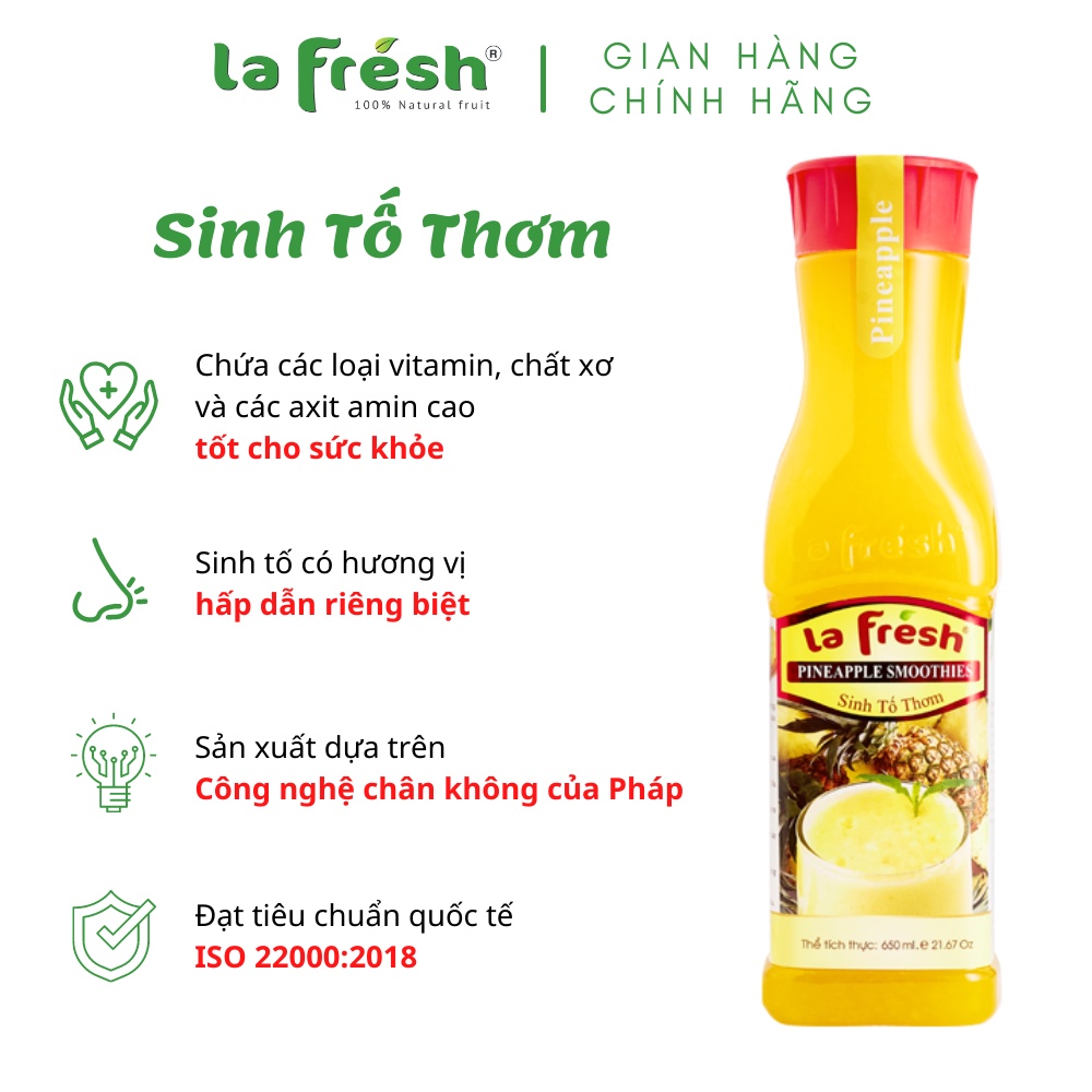 Sinh Tố Thơm Lafresh Đà Lạt Chai 750ml