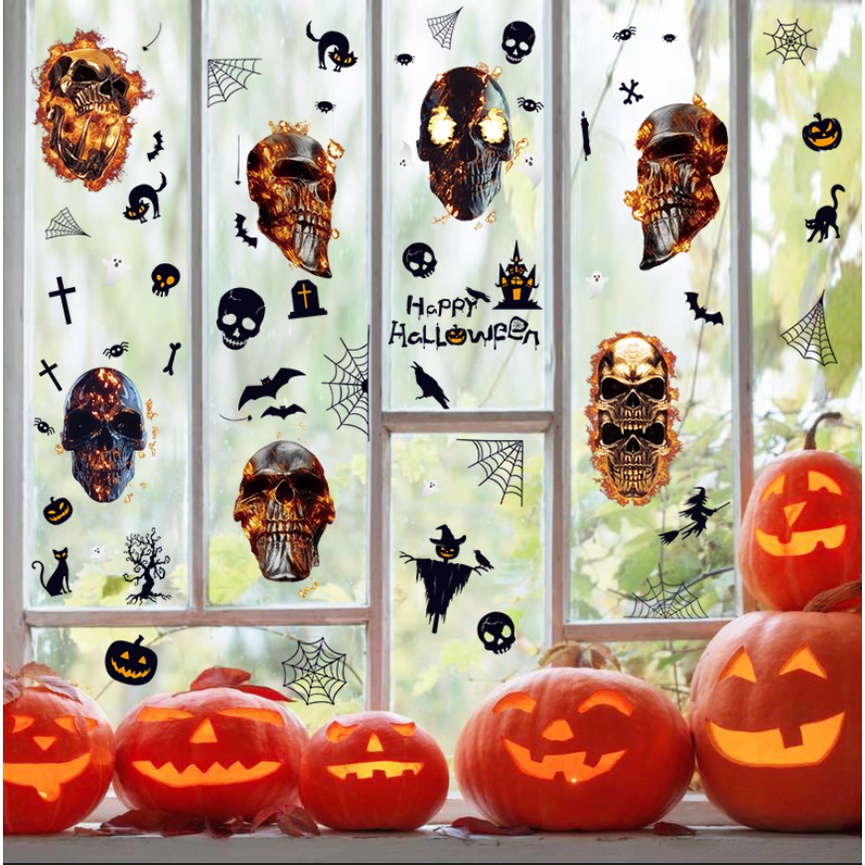 Decal dán tường trang trí - HALLOWEEN TỔNG HỢP NHIỀU MẪU MỚI 2021