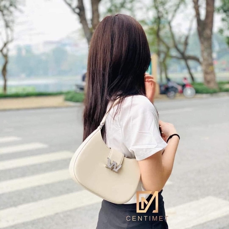 Túi Kẹp Nách Đeo Chéo Chữ W Có Đính Đá Dành Cho Nữ