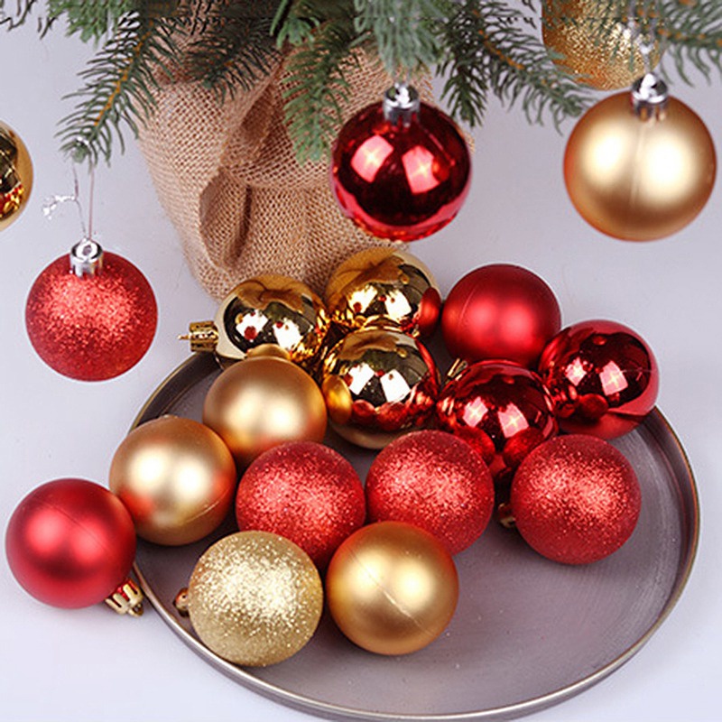 24pcs /set Christmas Ball Tree Decoration Diameter Xmas Balls Decorations Gift Hanging Ornament