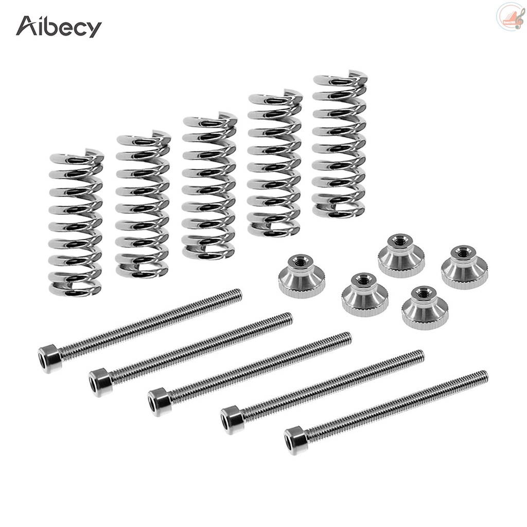 Aibecy M3 Screw Leveling Spring Knob Suite Leveling Component for 3D Printer Hot   Bed/Platform Pack of 5 Sets