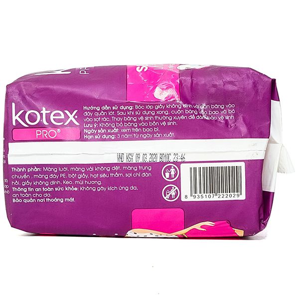 Combo 4 Băng Vệ Siêu Mỏng Cánh 23cm Kotex Pro Lưới Siêu Thấm 8 miếng