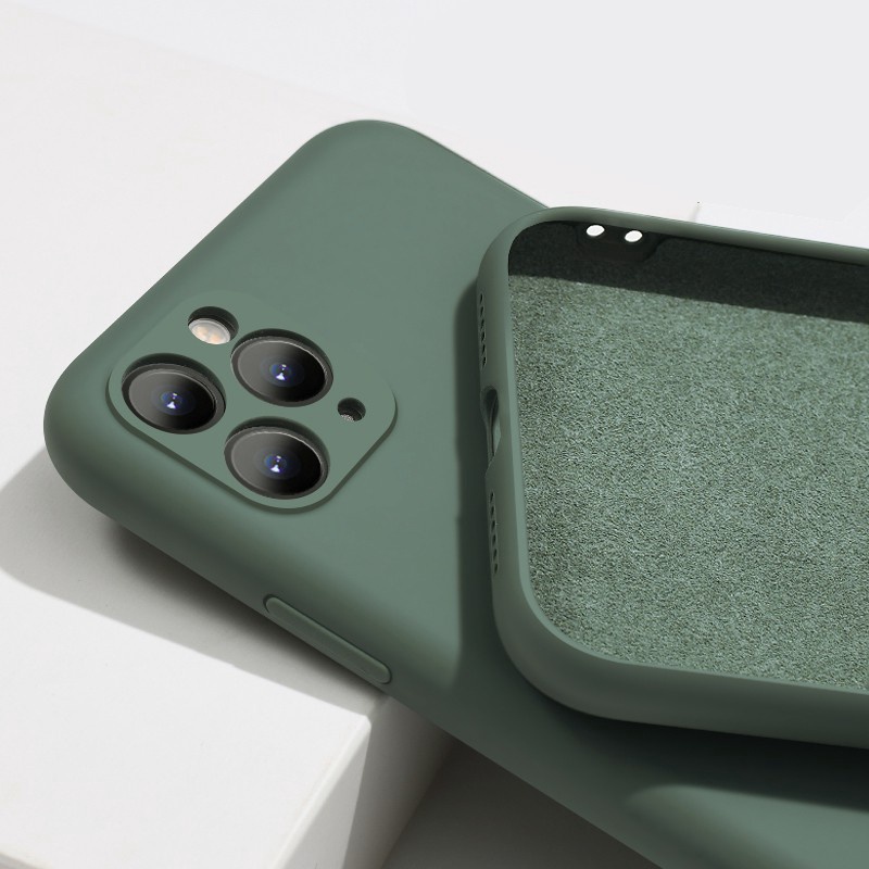 Soft Casing for iPhone 11 12 13 Pro Max Liquid Silicone Full Protection Case for iPhone X XS Max XR Phone Cover