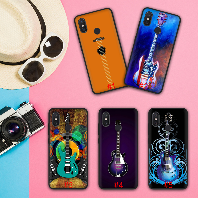 Ốp Lưng Silicone Mềm In Hình Đàn Guitar Cho Xiaomi Mi 6 8 9 10 11 F1 A1 5x A2 6x Cc9 Max 3