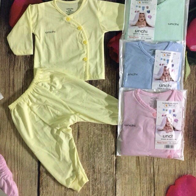 BỘ UNCHI CÚC CHÉO | 100% Cotton | Sz Từ Sơ Sinh Đến 10kg | MOLPISHOP | MPS101