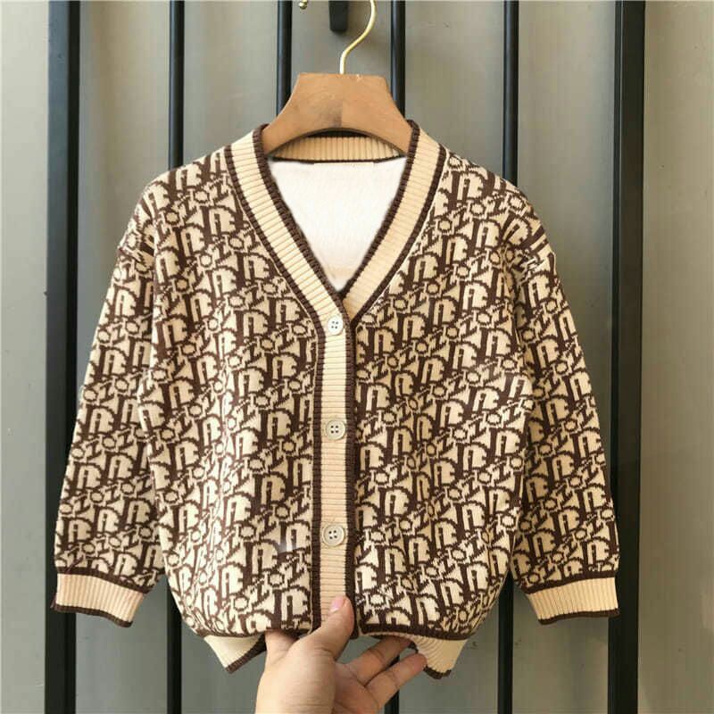 Áo khoác len caligan cho bé 2-14 tuổi