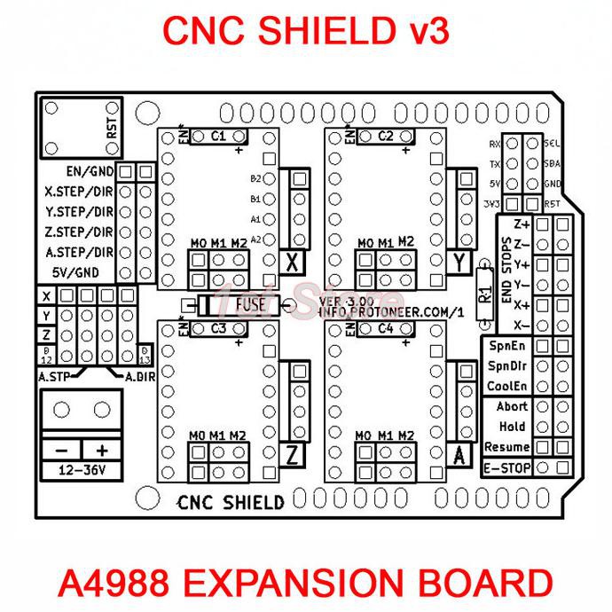 Bảng Mạch Mở Rộng Lalaindah456 Cnc Shield V3 A4988 Drv8825 Cho Máy In 3d