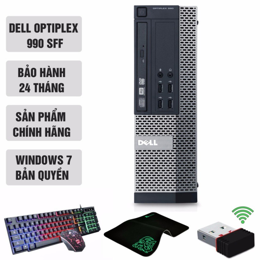 Máy tính chơi Game DELL OPTIPLEX 990 SFF (Core i7 2600, Ram 16GB, SSD 240GB) + Quà Tặng - Hàng Nhập Khẩu | BigBuy360 - bigbuy360.vn