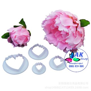 SET 4 KHUÔN CUTTER NHỰA (HOA MẪU ĐƠN)
