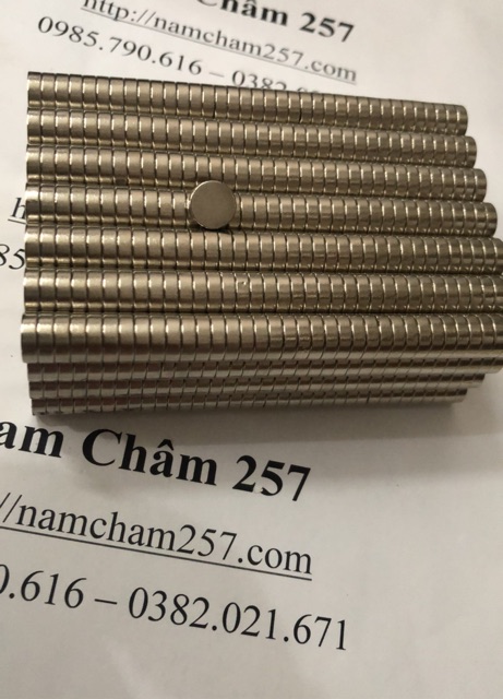 [Xả Kho] 10 viên Nam châm đất hiếm 10x3mm, loại nam châm trắng đất hiếm lực hút mạnh