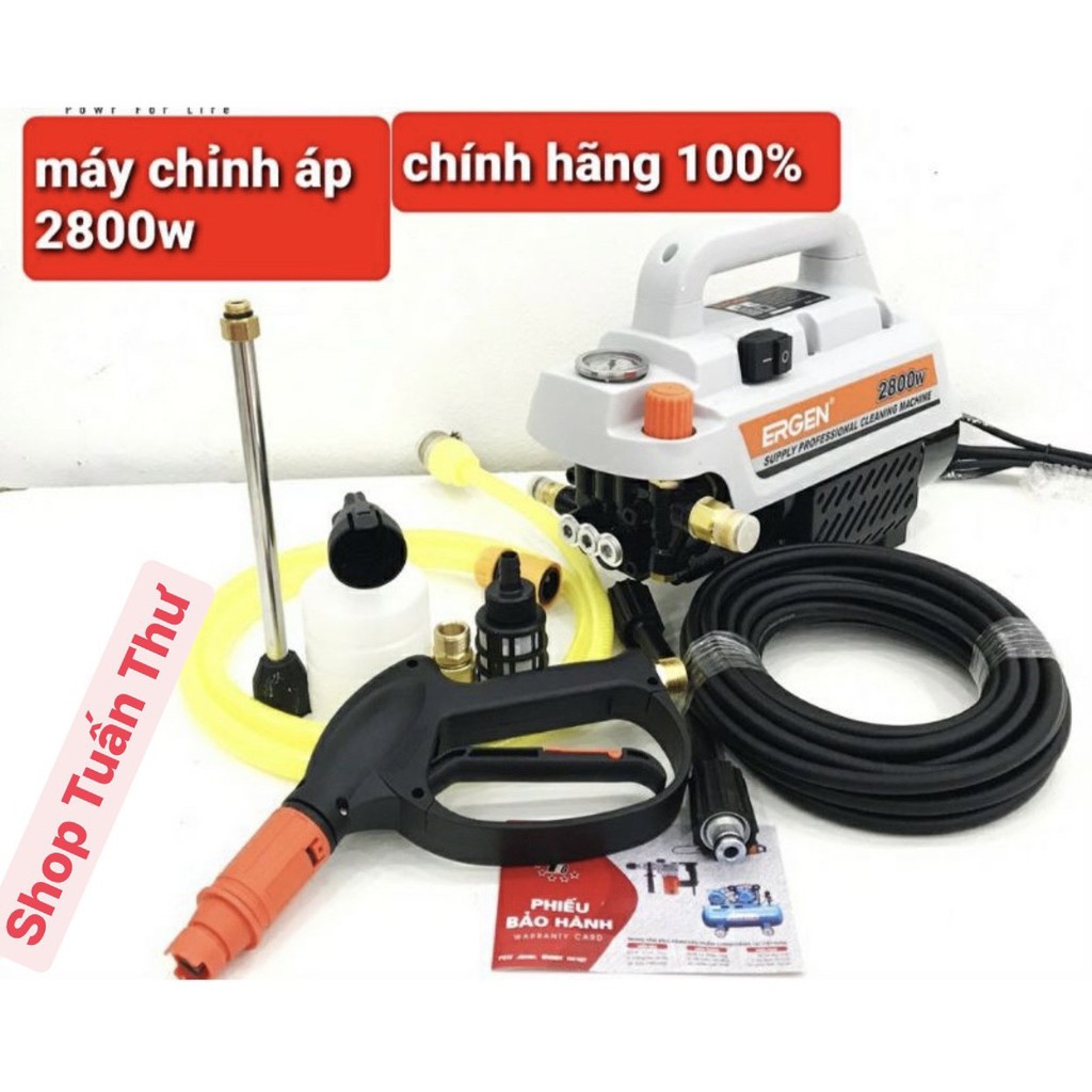 Máy rửa xe, máy rửa xe mini  Ergen EN-6728 - Công suất lớn 2800W- Có núm điều chỉnh áp lực nước ̣̣
