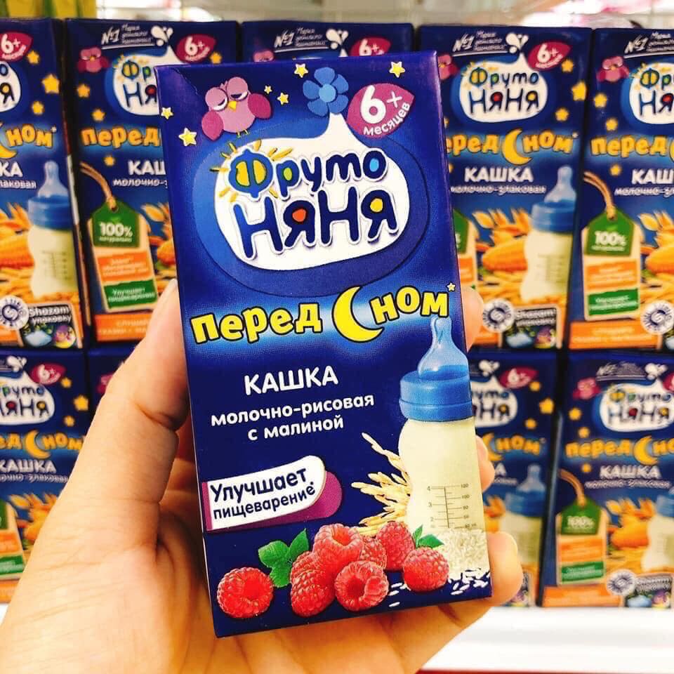 Sữa tăng cân đêm Fruto Nyanya Nga 200ml hộp pha sẵn cho bé từ 6 tháng date 2021