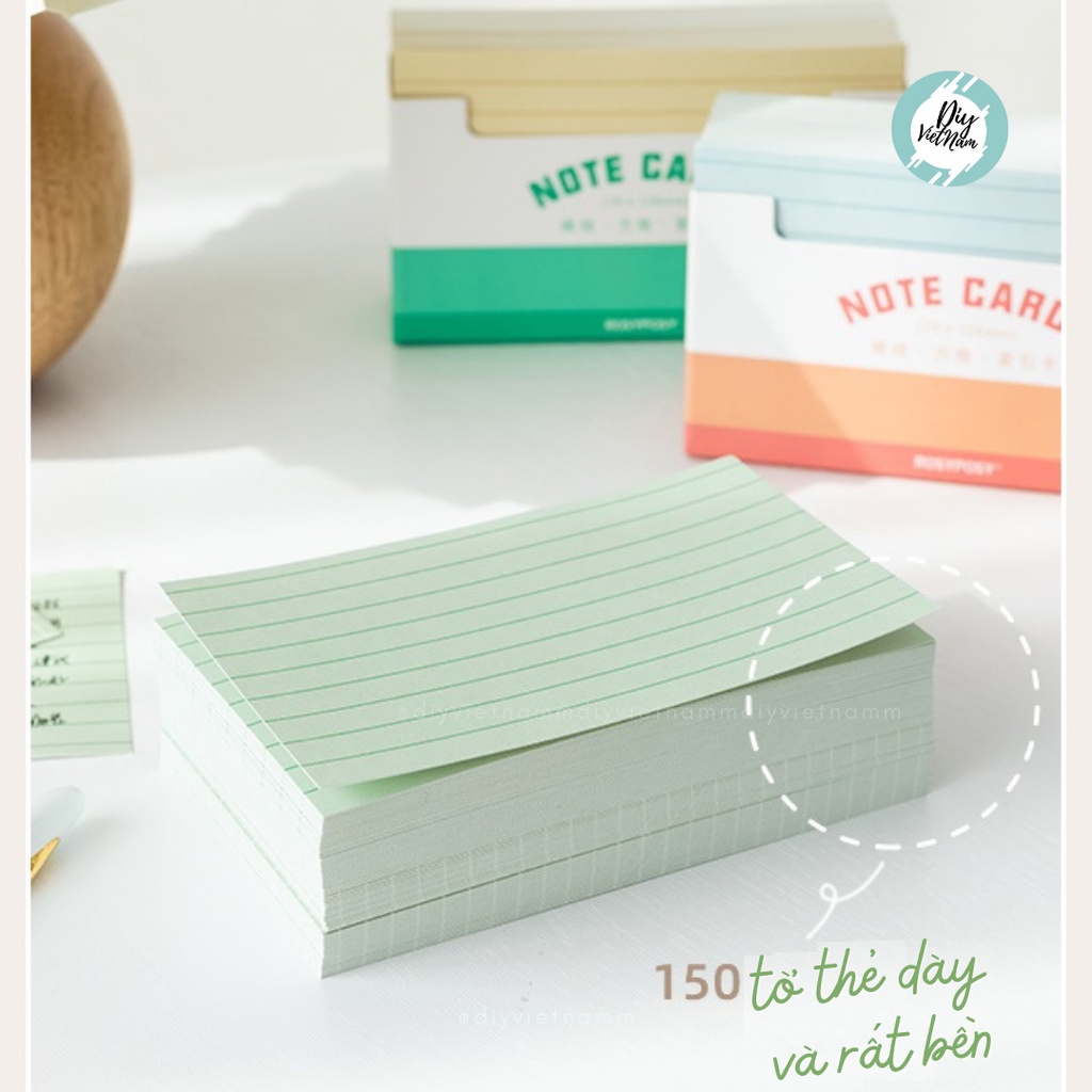 GIẤY NOTE CARDS Ô VÀ KẺ NGANG