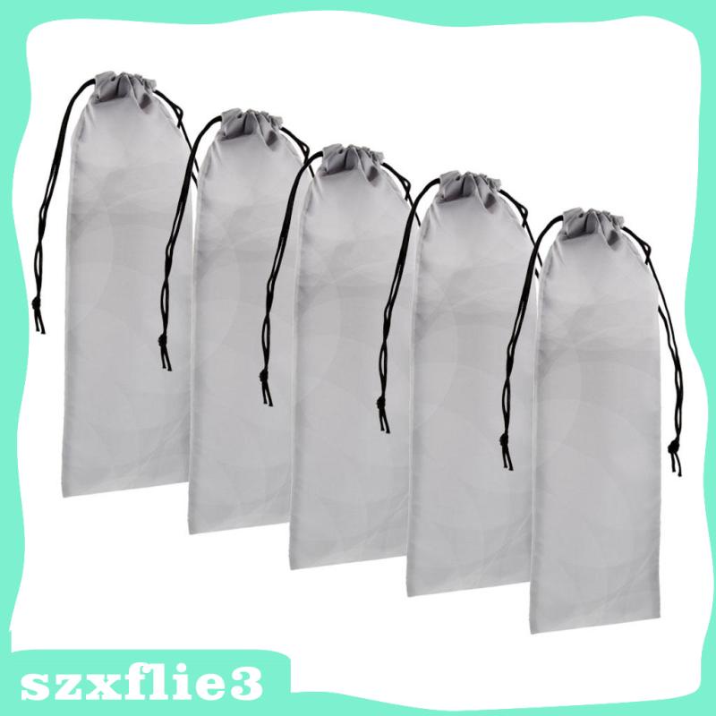 Set 5 Túi Dây Rút Đựng Đồ Làm Thẳng / Uốn Tóc Màu Đen