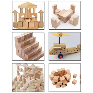 100 khối gỗ vuông 2cm